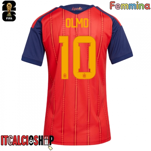 Spagna Dani Olmo #10 Prima Maglia Femmina Mondiali 2026 Manica Corta